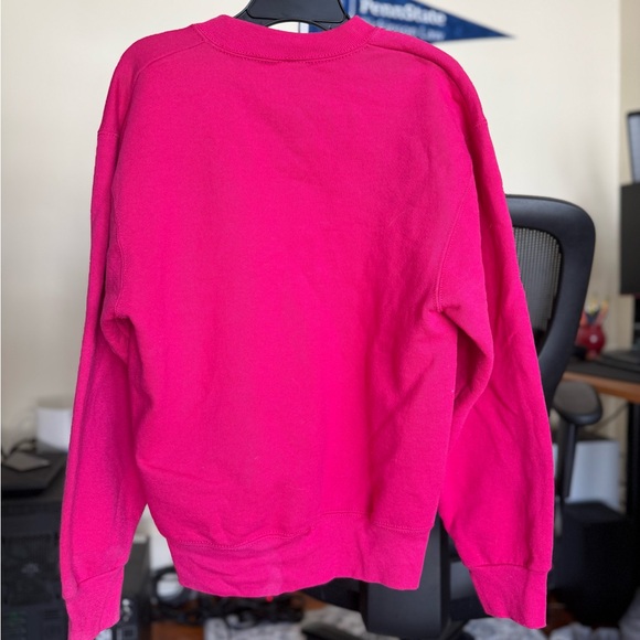 VTG Ms. BVD hot pink rose embroidered sweatshirt / small / women’s - Picture 3 of 3